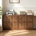 Walnut 2-Drawer Vertical File Cabinet Set - Modern Storage Organizer for Home Office