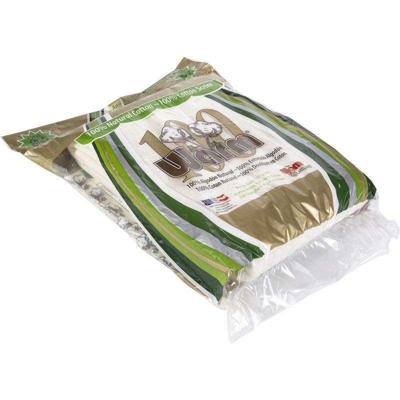 100% Cotton Quilt Batting Twin Size 72 x 90 Inches - Breathable & Easy to Quilt