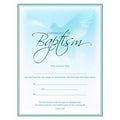 Baptism Certificate Pack of 6 - 9 x 6 Inch Coated Paper for Churches