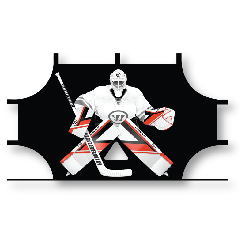 Street Hockey Shooter Trainer with 5 Target Zones, Adjustable Hook and Loop - Black