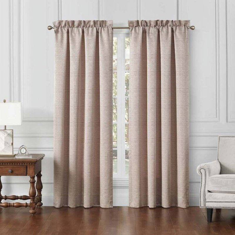 Waterford Danehill 2 Red Window Panels - Boucle-Look Room Decor