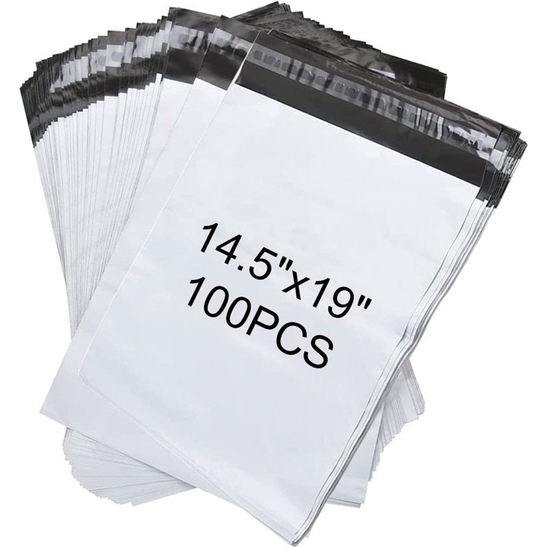 Large Waterproof Poly Mailers 14.5x19 Shipping Bags 100 Pack for Clothing & Small Business