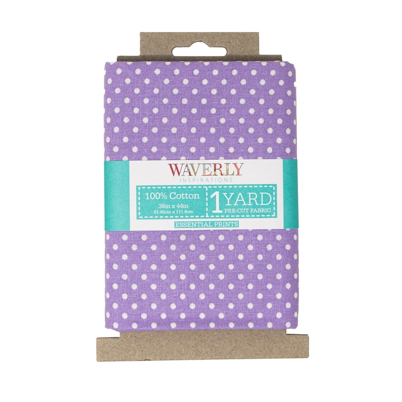 Cotton Fabric Dot Lilac 1 Yard Precut for Quilting & Sewing - Waverly Inspirations
