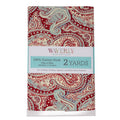 Red Paisley Cotton Fabric by the Yard for Quilting & Sewing - 44" Wide