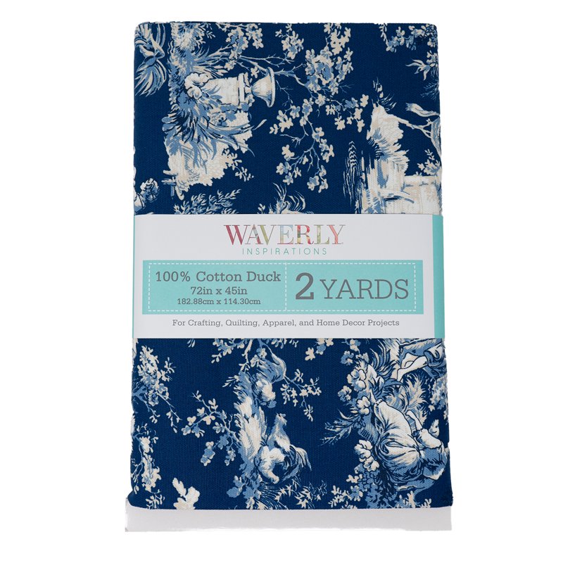 Cotton Quilt Fabric - 2 Yards Navy Print for Sewing & Home Decor