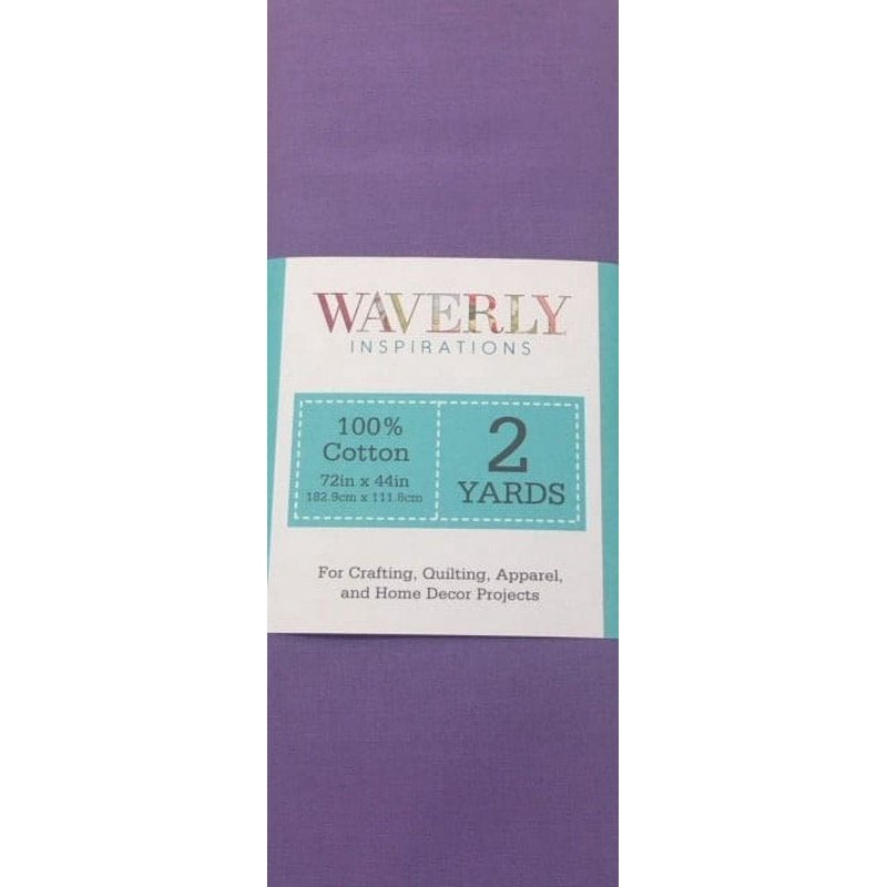Solid Purple Cotton Fabric for Quilting & Sewing - 2 Yards, 44" Wide