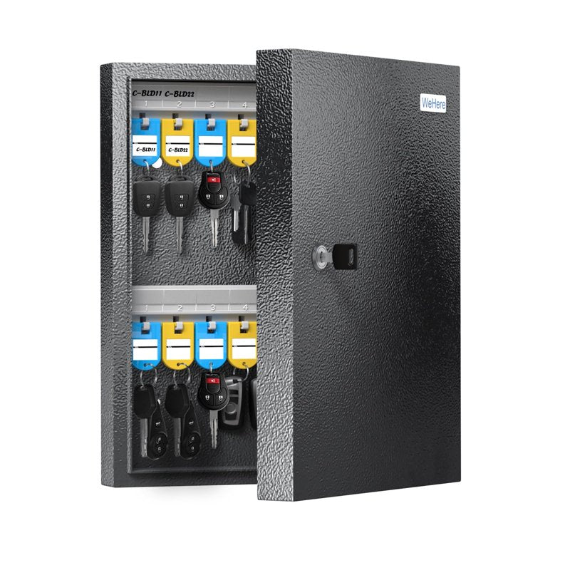 Wall Mount Lock Box with 32 Keys Storage Safe for Home School Hotel