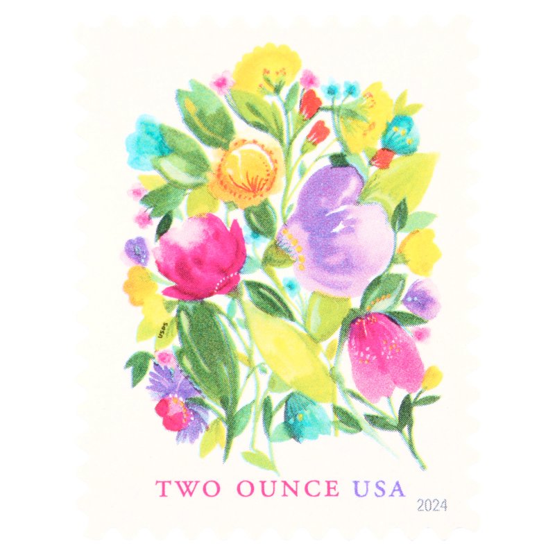 Wedding Blooms USPS 2oz Rate Postage Stamp Sheet of 20 - Celebrate Weddings & Special Occasions