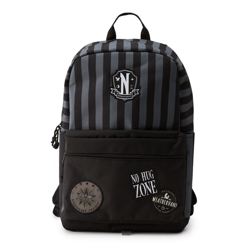 Wednesday Patches Adventure Backpack with Laptop Sleeve - School & Travel Ready