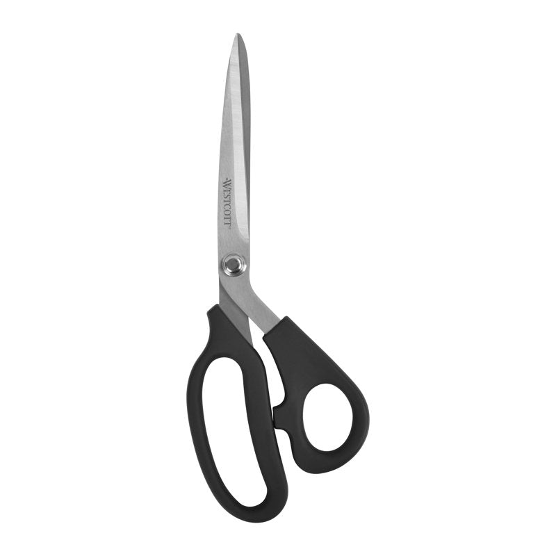 Multipurpose 9-Inch Bent Scissors for Sewing, Craft & Office - Stainless Steel, Black