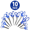 10-Piece Multipurpose Craft & Sewing Scissors Set with Stainless Steel Blades