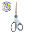 7-Inch Titanium Bonded Sewing Scissors with Micro-Tip & Adjustable Glide - Light Blue