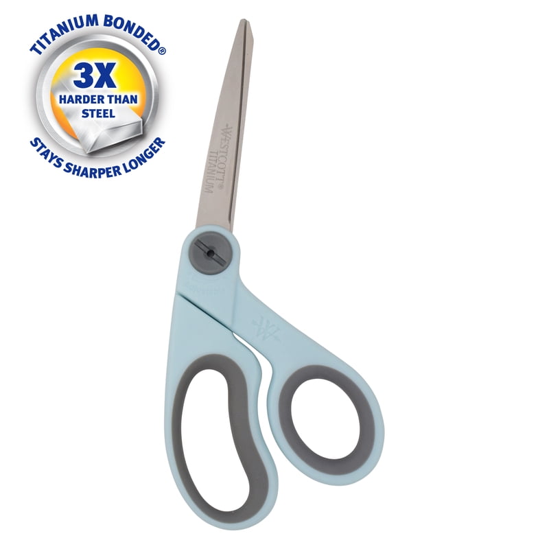 Titanium Bonded 8" Fabric Scissors with Bent Handle – Adjustable Glide