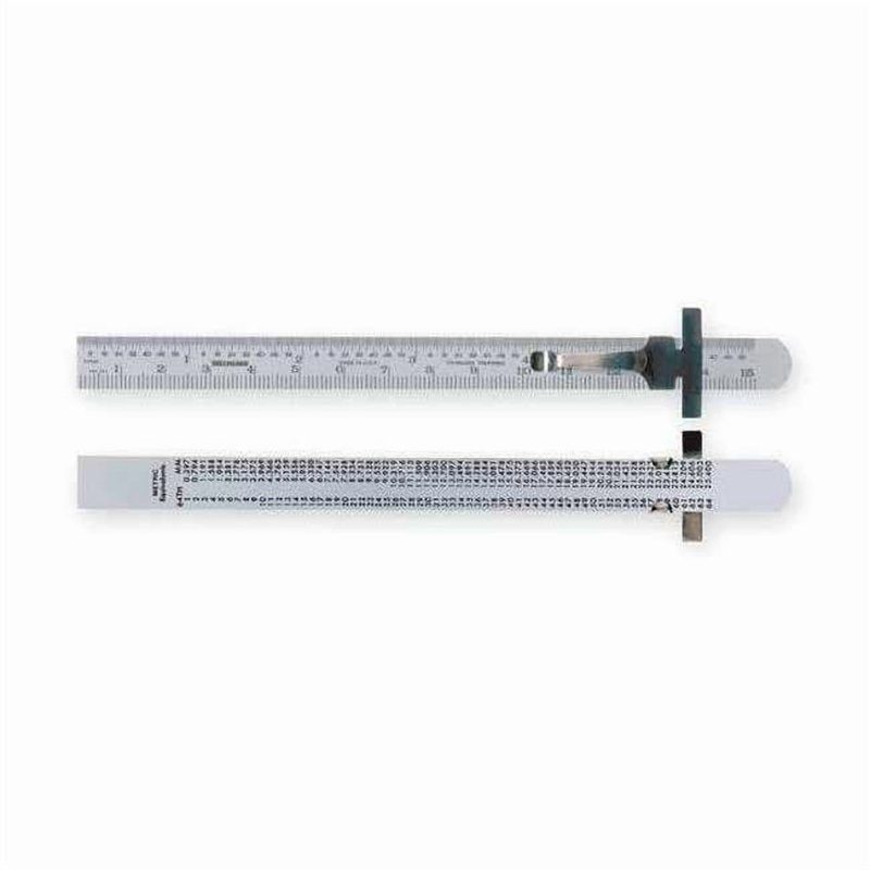 6-Inch Steel Pocket Ruler with Chrome Finish - Flexible, Accurate Measurement Tool