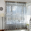 Sheer Curtain Panel with Wheat Embroidery for Bedroom and Living Room - 78x39 Inches