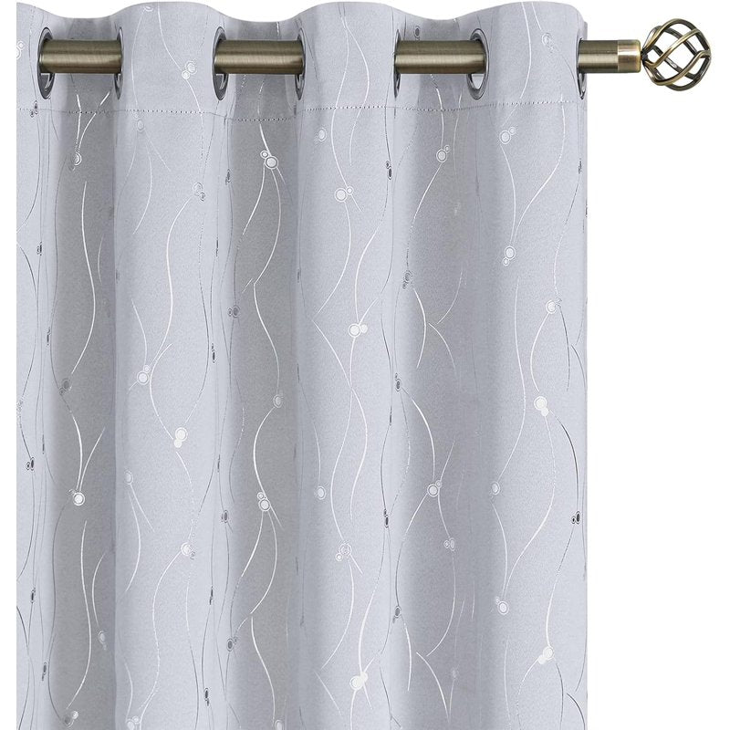 Thermal Insulated Room Darkening Curtains 2 Panels Set - Grommet Window Drapes
