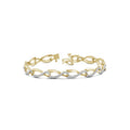 White Diamond Accent 14K Gold Over Silver Infinity Bracelet 7.5