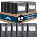 Bulk Composition Notebooks - Wide Ruled Marble Cover, 200 Pages, 50 Pack