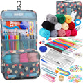 Crochet Kit for Beginners with 130 Pcs, Ergonomic Hooks & Storage Bag