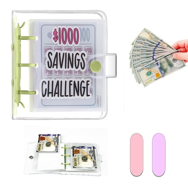 Money Saving Binder with 25 Cash Envelopes - Budget Organizer, Portable & Waterproof