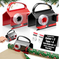 Wrapping Paper Cutter & Tape Dispenser Set - Safe, Easy Gift Wrap Tool with 4 Tapes & 2 Blades