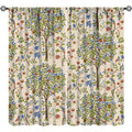 Vintage Bird & Owl Window Curtains Set of 2 - Middle Ages Style Room Drape