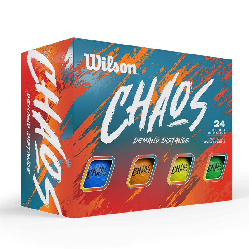 Wilson CHAOS White Golf Balls 24 Pack - Maximum Distance & Control