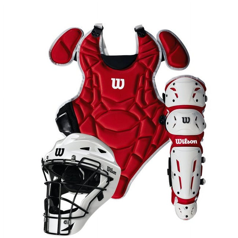 Youth Catcher’s Gear Kit with Helmet Chest Protector & Leg Guards