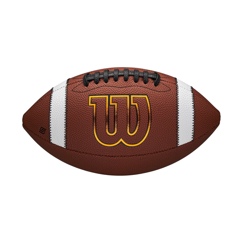 Wilson GST SpeedSkin Official Size Football - Brown for Practice & Game