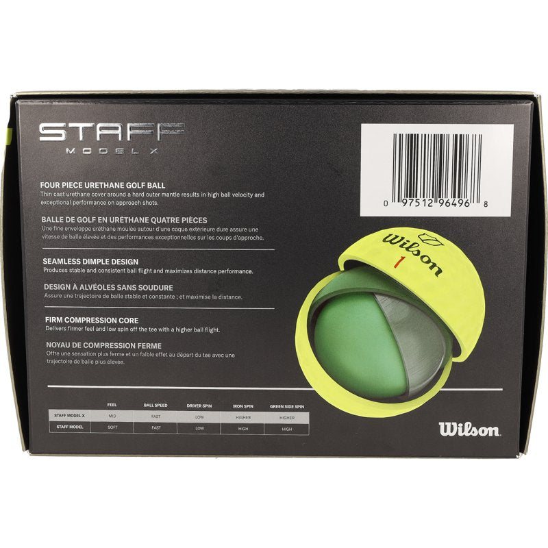 Wilson Staff Model X Golf Balls - 1 Dozen, Yellow Edition