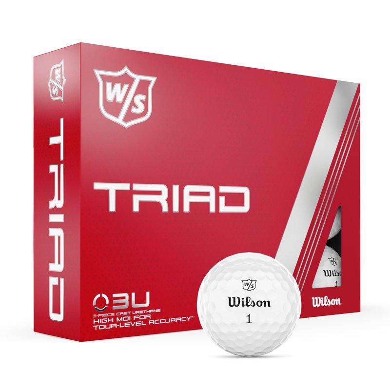 Wilson Triad Golf Balls 12 Pack – White, 2022 Variation: White, Single