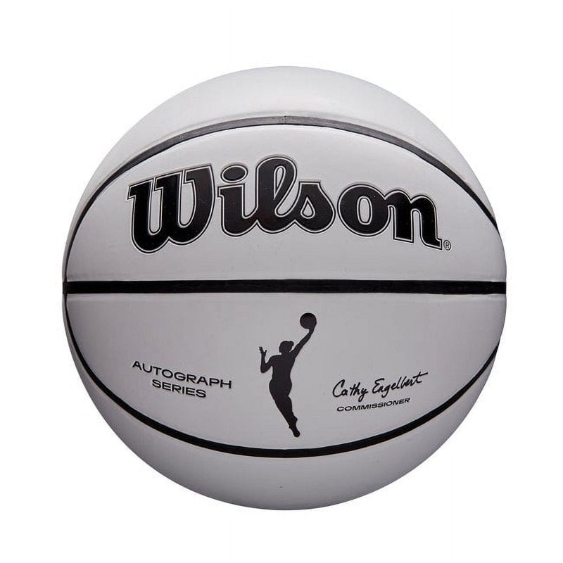 Wilson WNBA Autograph Basketball - 28.5 Inch White & Orange Display Trophy Ball