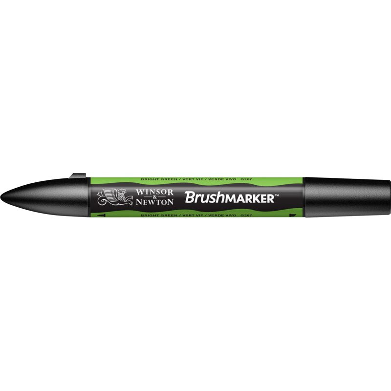 Alcohol-Based BrushMarker Pen - Bright Green for Illustration & Art