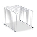 Wire Desktop Organizer with 11 Compartments for Letter & Legal Files - Silver