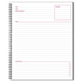 Meeting Notebook 80 Pages Wire Bound Linen Cover Professional Office Supplies