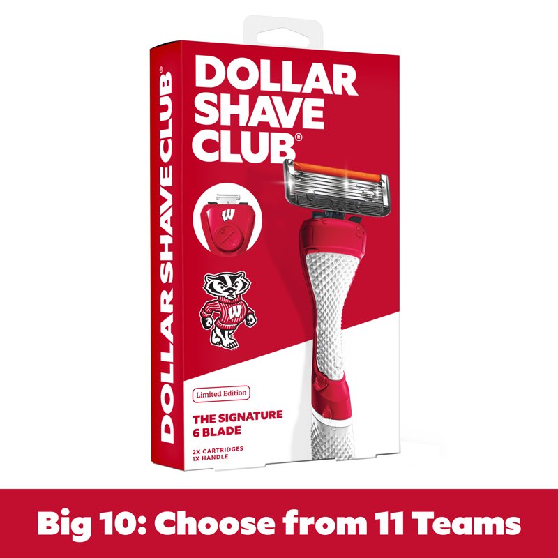 College Football Razor Set with Team Colors - 6-Blade Shaving Kit