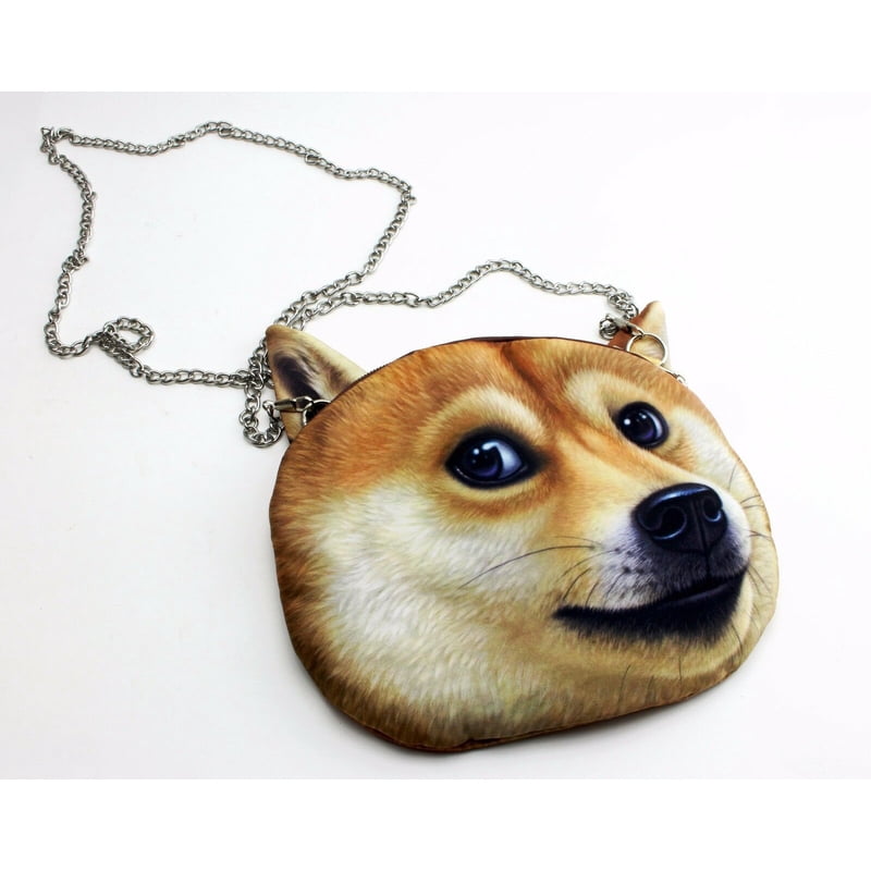 Women's 3D Dog Face Crossbody Bag - Adorable Novelty Purse
