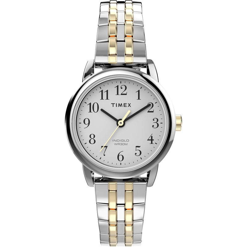 Women's Two Tone Expansion Band Watch Strap - Easy Reader Style