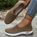 Women's Orthopedic Walking Sneakers with Arch Support - Wide Width Breathable Slip-On Casual Shoes