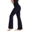 Women's Seamless Flared Leggings with Scrunch Butt & High Waist - Black, Size L
