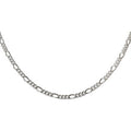 Women's Sterling Silver Figaro Necklace 24-Inch Classic Chain Jewelry