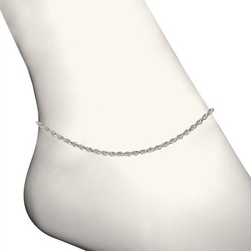 Women's Sterling Silver Rope Necklace with Lobster Clasp - Made in Italy