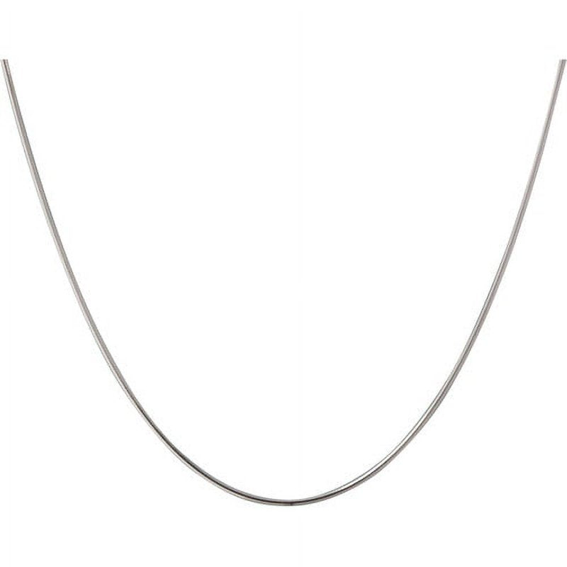 Women's Sterling Silver Round Snake Necklace - 20 Inch Italian Chain