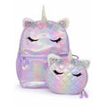 Unicorn Backpack and Lunch Box Set for Kids - 17-Inch School Bag with Insulated Lunchbox