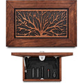 Hidden Gun Storage Wall Cabinet - Discreet Decorative Wall Art, 18x12 Inch