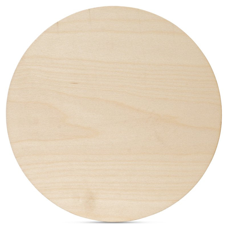 Unfinished Birch Wood Circles - Craft Shapes & Decor Bases, 24 Inch Diameter