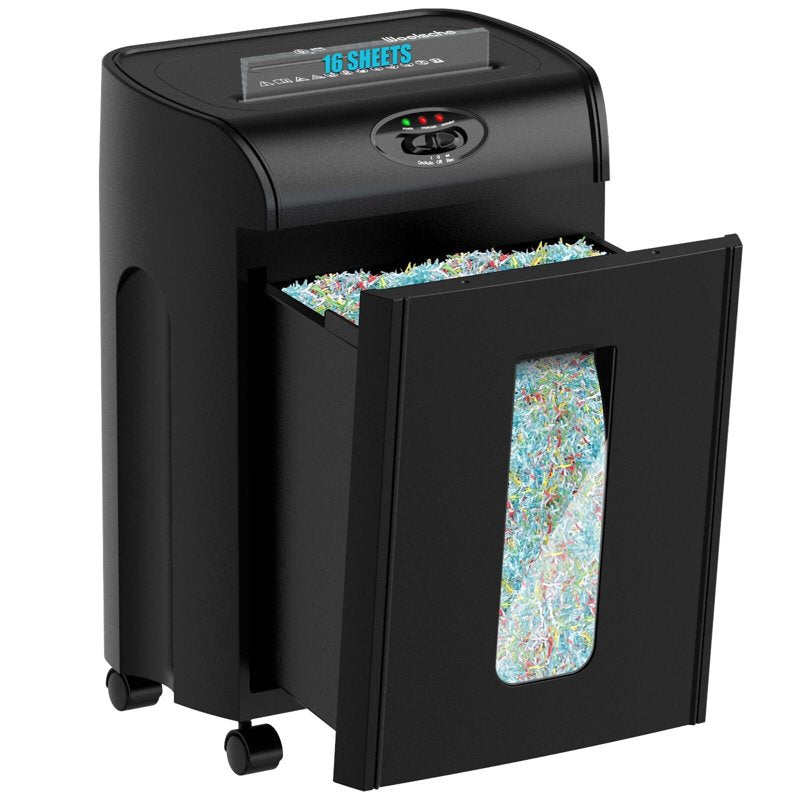 Cross Cut Paper Shredder 16-Sheet with 4.76-Gallon Bin, Security Level P4 Office