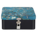 Large Metal Lock Box with Key - Portable Storage for Travel and Home