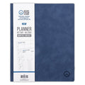 Work From Home Weekly and Monthly Planner - 15-Month Calendar, Blue Faux-Suede, 9x11 inches
