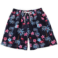 Kids Summer Ice Cream Print Hawaiian Shorts - Boys Elastic Waist Vacation Wear